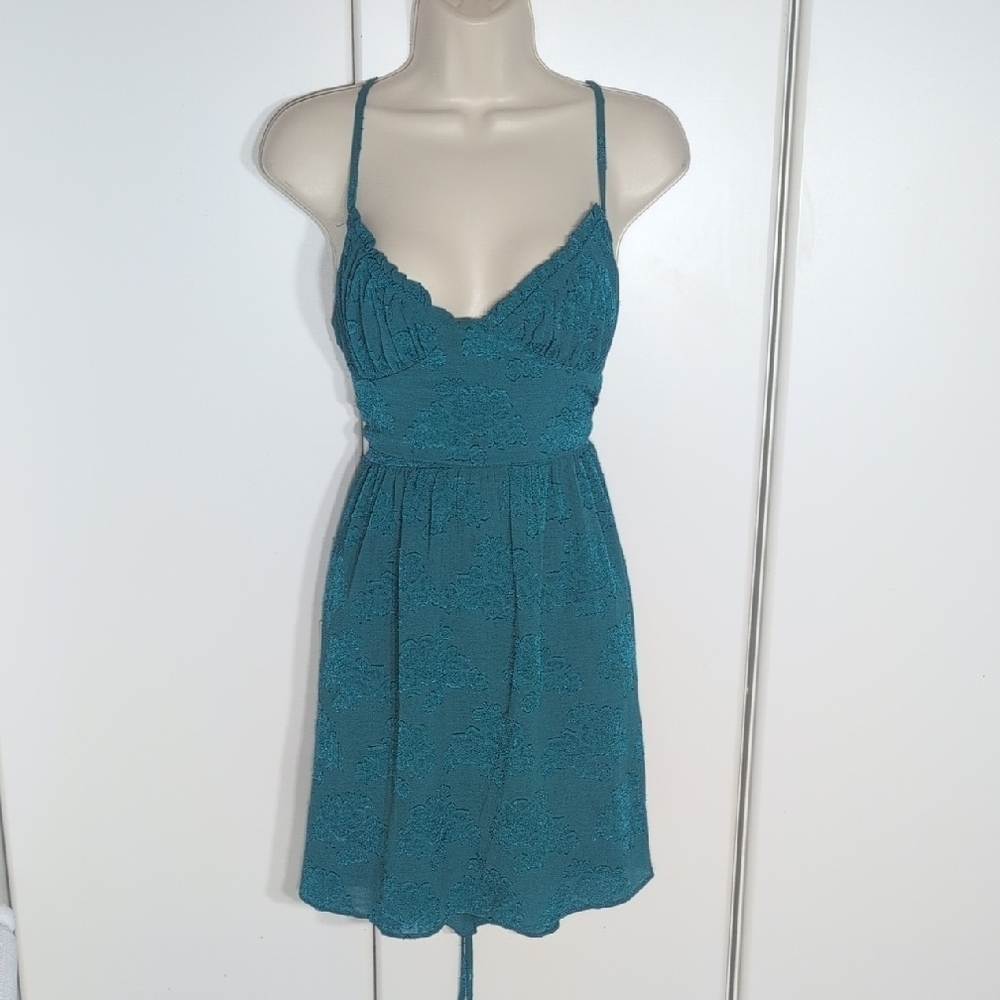 Wild Fable Teal Lace Mini Dress